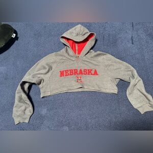 Vintage Nike College Cropped Hoodie